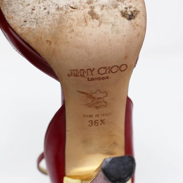 JIMMY CHOO #42925 Red Leather Heels (US 6.5 EU 36.5) 9
