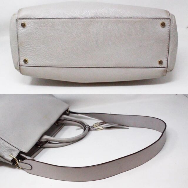 KATE SPADE #43074 Grey Pebbled Leather Handbag 4