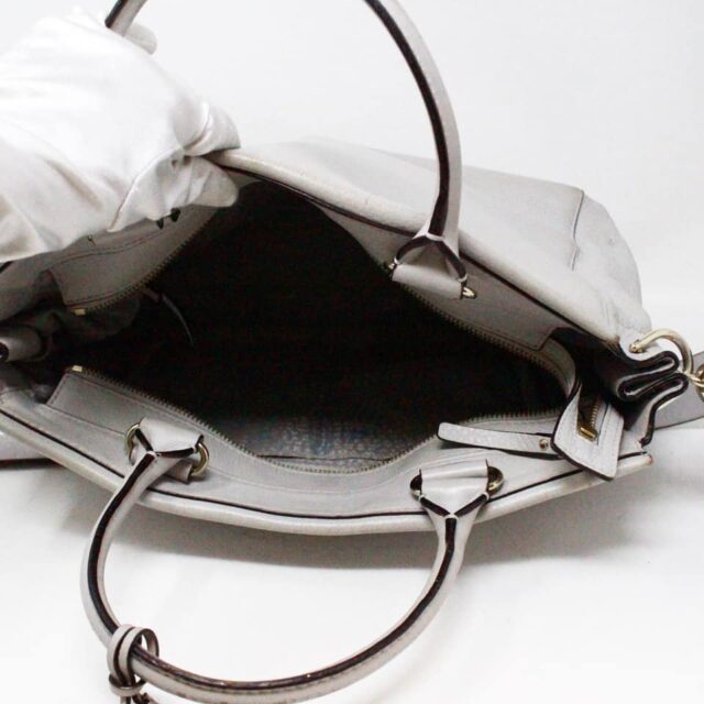 KATE SPADE #43074 Grey Pebbled Leather Handbag 6