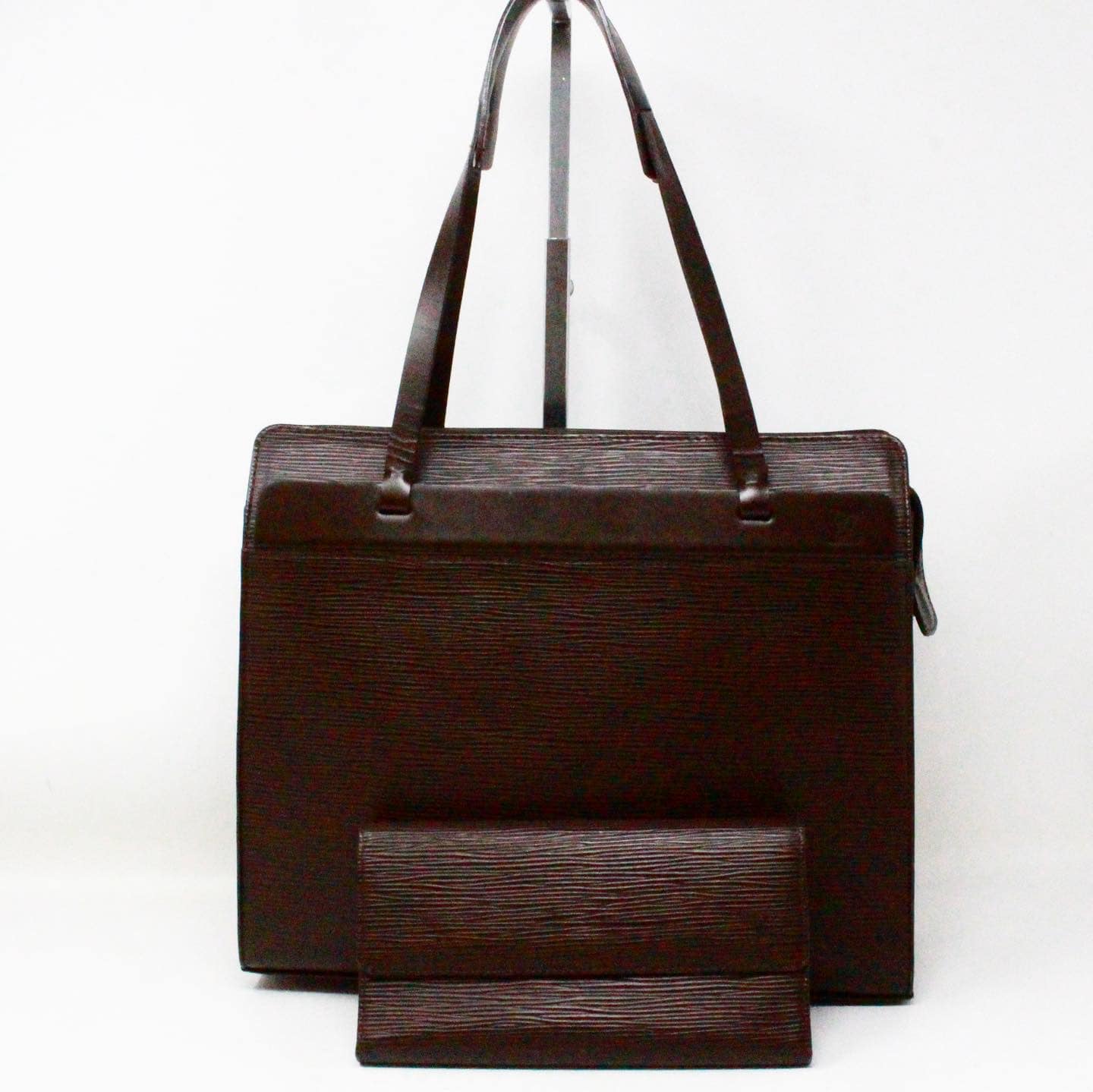 LOUIS VUITTON #43044 Brown Epi Leather Croisette Handbag With Wallet 1
