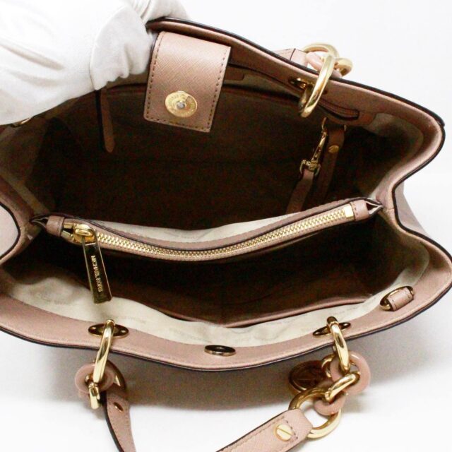 MICHAEL KORS #43025 Pink Rosewood Leather Handbag 6