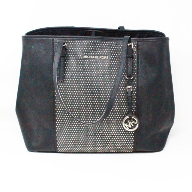 MICHAEL KORS #43071 Studded Black Leather Handbag 1
