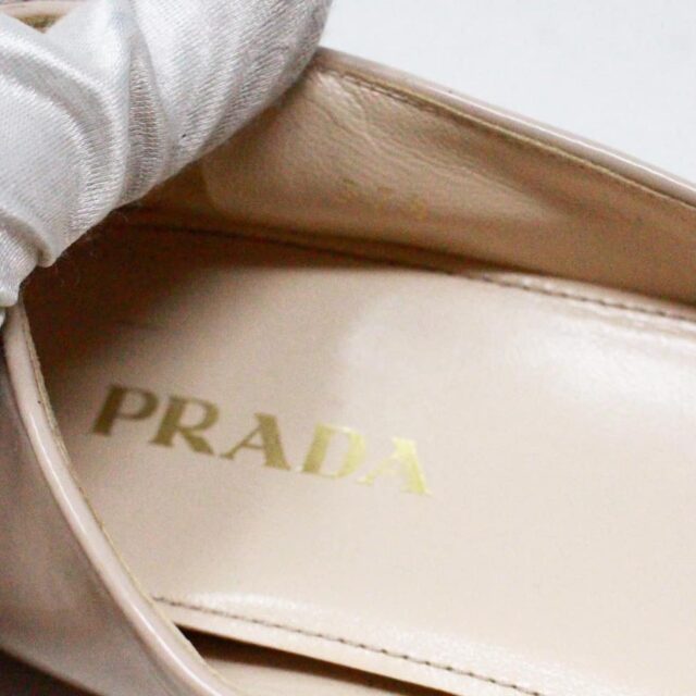 PRADA #43099 Nude Patent Leather Ballerina Flats (US 7.5 EU 37.5) 8