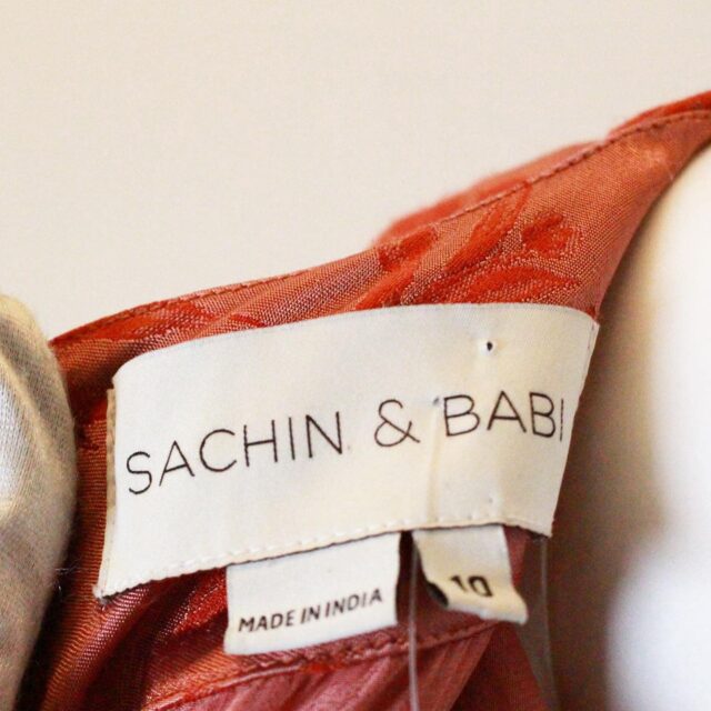 SACHIN & BABI #43039 Red Floral Long Dress (Size 10) 7
