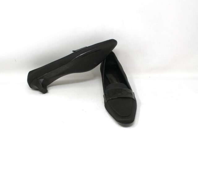 SALVATORE FERRAGAMO #42947 Black Leather Heels (US 6 EU 36) 4