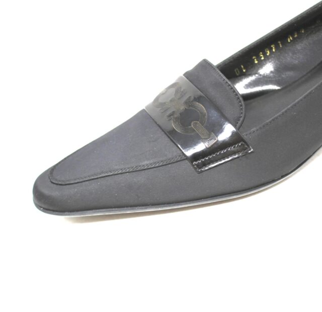 SALVATORE FERRAGAMO #42947 Black Leather Heels (US 6 EU 36) 5