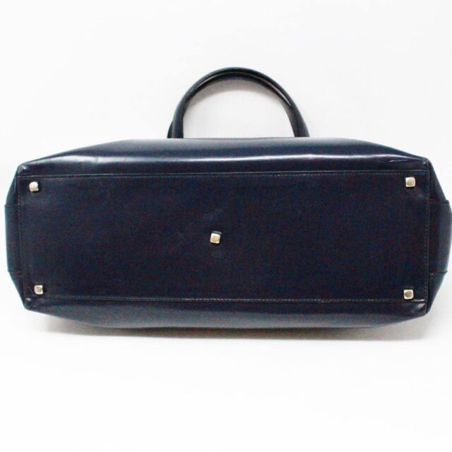 SALVATORE FERRAGAMO #43130 Gancini Blue Leather Handbag 4