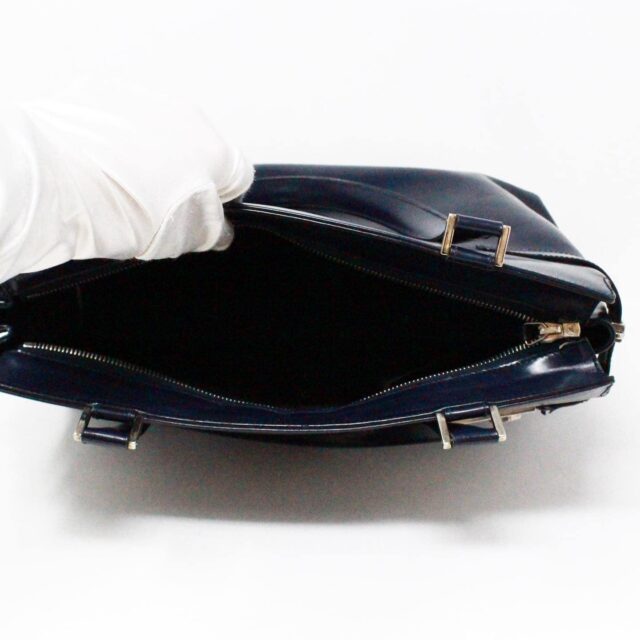 SALVATORE FERRAGAMO #43130 Gancini Blue Leather Handbag 6