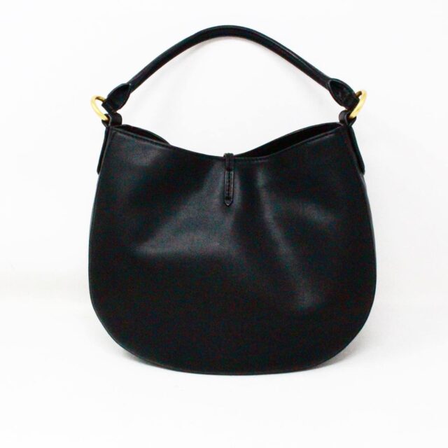 TORY BURCH #43047 Miller Metal Black Leather Handbag 2