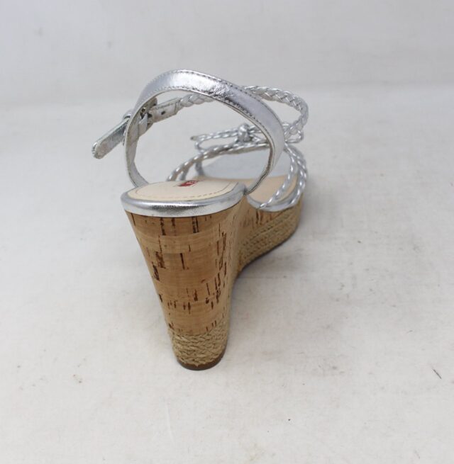 PRADA #Y3N4UG Cork Braided Wedges Size 37.5