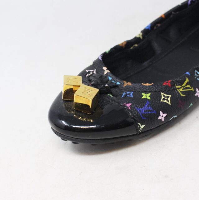 LOUIS VUITTON #TQ13KQ Monogram Ballet Flats Size 38.5
