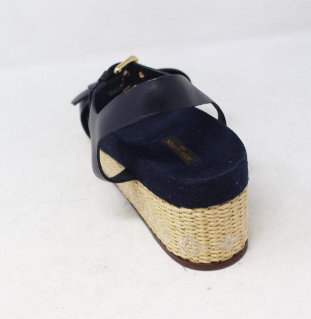 LOUIS VUITTON #SHP3TX Espadrille Wedges Size 37