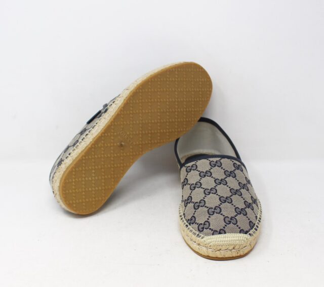 GUCCI #WPDB77 Canvas Espadrilles Size 6.5