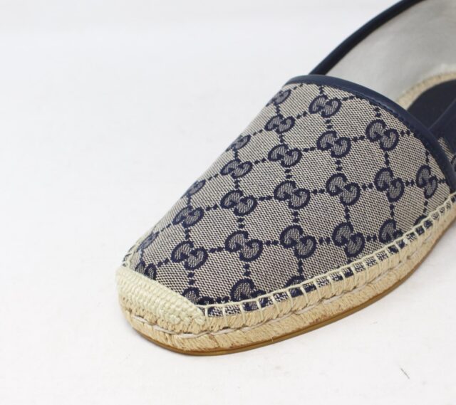 GUCCI #WPDB77 Canvas Espadrilles Size 6.5