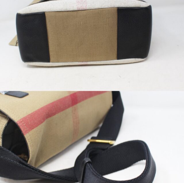 BURBERRY #R6LC57 Canvas Balldon Messenger Bag