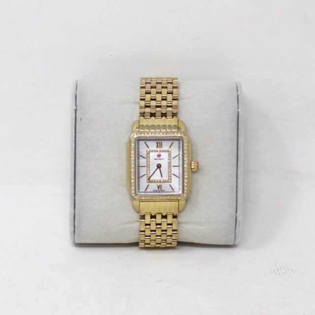 #VDXEW4 18K Yellow Gold Diamond Mother Of Pearl Watch 0.45 Ct diamonds