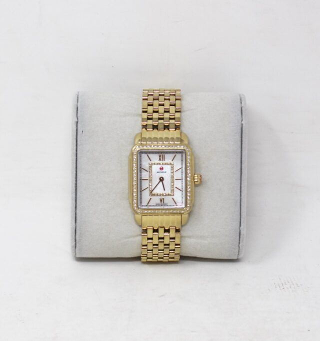 #VDXEW4 18K Yellow Gold Diamond Mother Of Pearl Watch 0.45 Ct diamonds