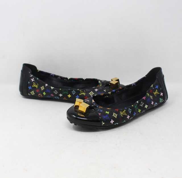 LOUIS VUITTON #TQ13KQ Monogram Ballet Flats Size 38.5