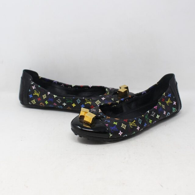 LOUIS VUITTON #TQ13KQ Monogram Ballet Flats Size 38.5