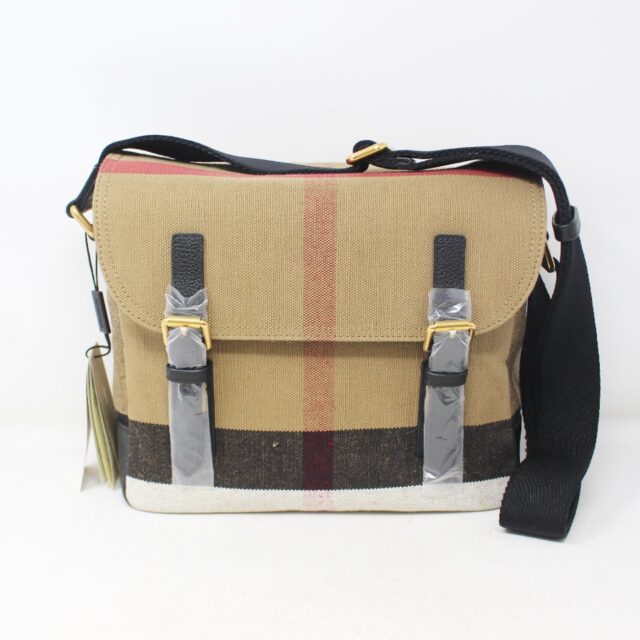 BURBERRY #R6LC57 Canvas Balldon Messenger Bag