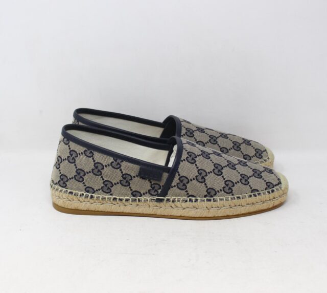 GUCCI #WPDB77 Canvas Espadrilles Size 6.5