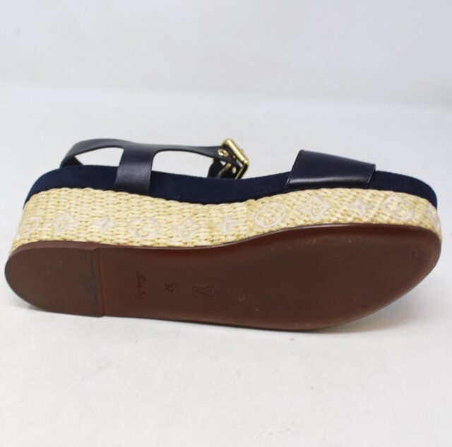 LOUIS VUITTON #SHP3TX Espadrille Wedges Size 37