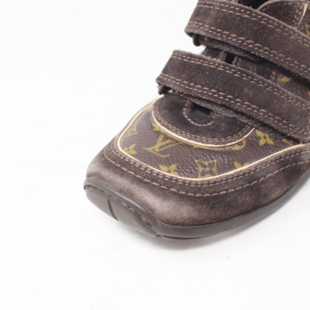 LOUIS VUITTON #HPDNH3 Kids Low Top Monogram Sneakers Size 27