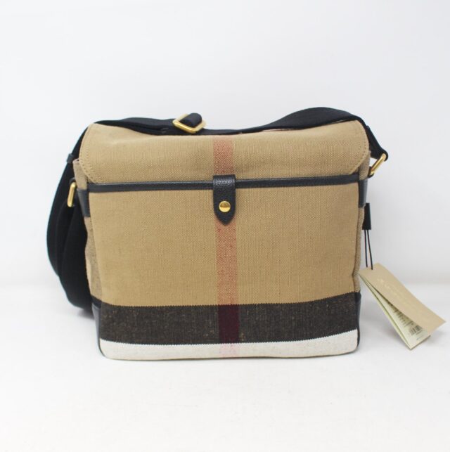 BURBERRY #R6LC57 Canvas Balldon Messenger Bag
