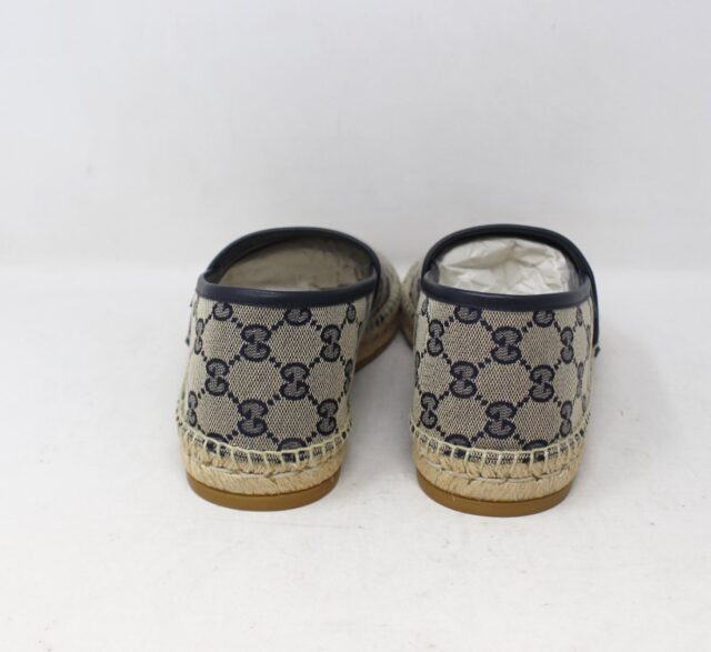 GUCCI #WPDB77 Canvas Espadrilles Size 6.5