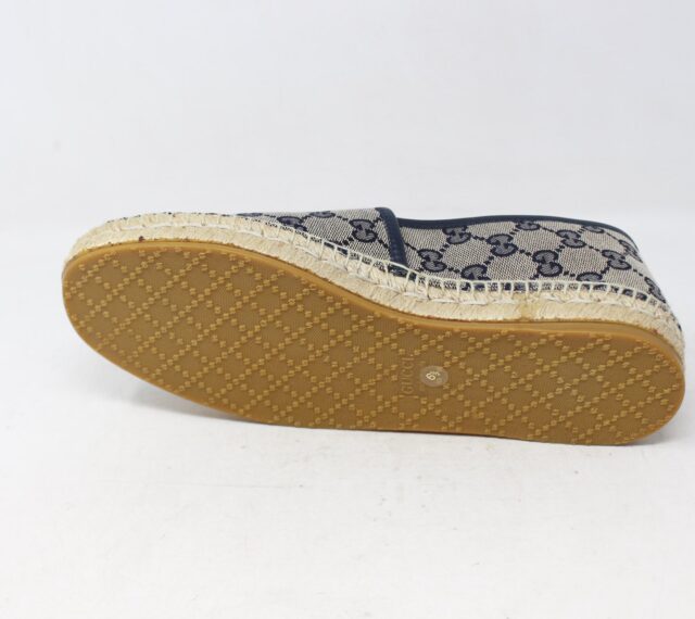 GUCCI #WPDB77 Canvas Espadrilles Size 6.5