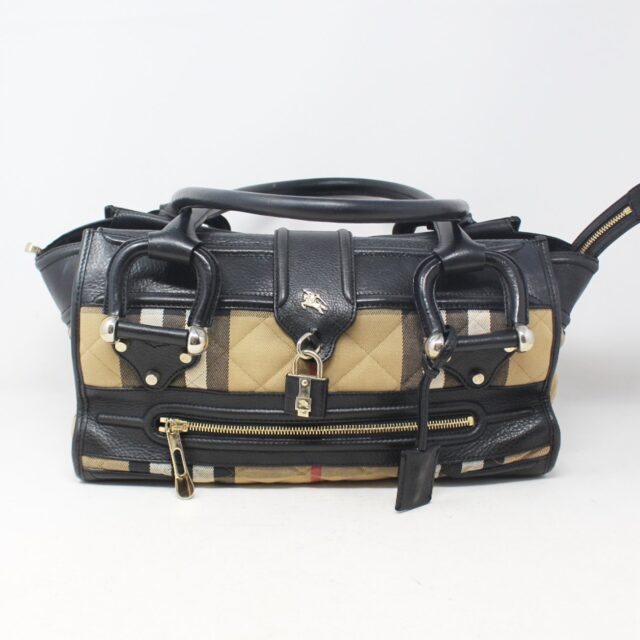 BURBERRY #LJ9Z7X House Check Quilted Large Tote Bag