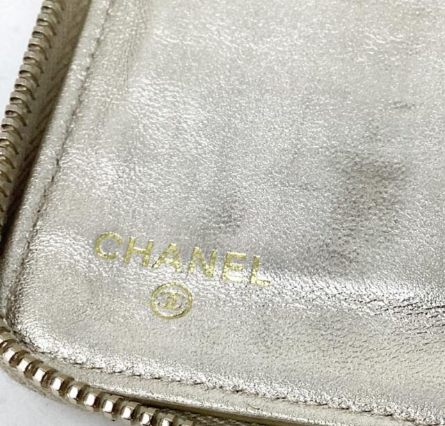 CHANEL #NPXBBB Quilted Zip Around Wallet