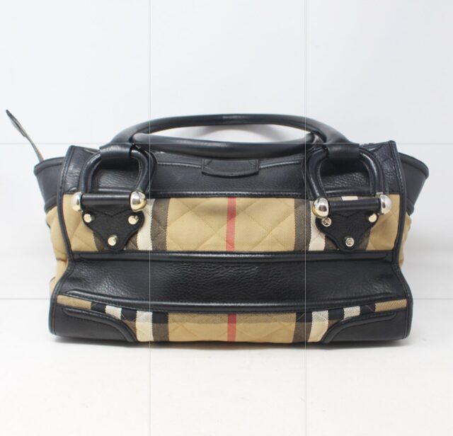 BURBERRY #LJ9Z7X House Check Quilted Large Tote Bag