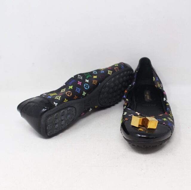LOUIS VUITTON #TQ13KQ Monogram Ballet Flats Size 38.5