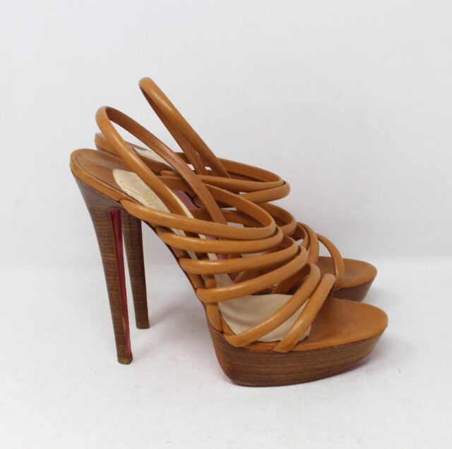 CHRISTIAN LOUBOUTIN #ZUNFQ8 120 Vildo Strappy Heels  Size 39.5