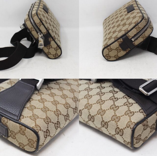 GUCCI #568EVD Monogram Canvas Waist Bag