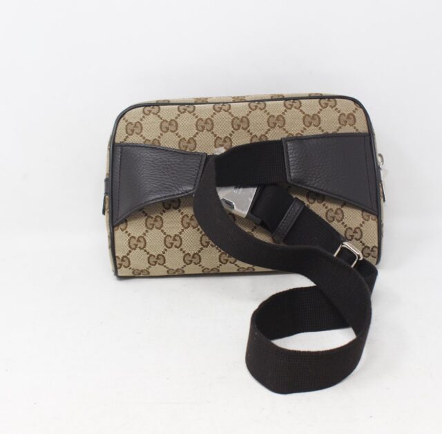 GUCCI #568EVD Monogram Canvas Waist Bag
