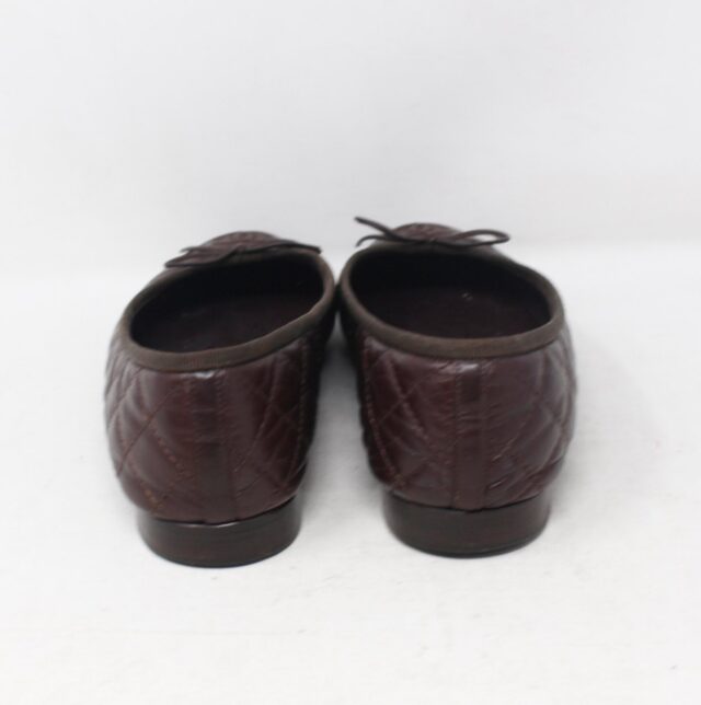 CHANEL #R6JZQ8 Aged Ballet Flats Size 37.5