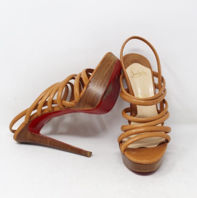 CHRISTIAN LOUBOUTIN #ZUNFQ8 120 Vildo Strappy Heels  Size 39.5