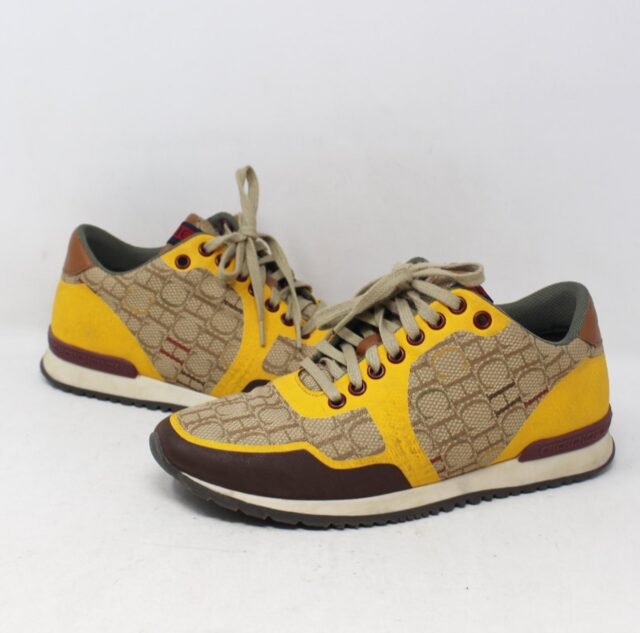 CAROLINA HERRERA #BBH3NG  Canvas Monogram Sneakers Size 38