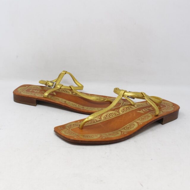 PRADA #E5FDT4 Thong Sandals Size 37