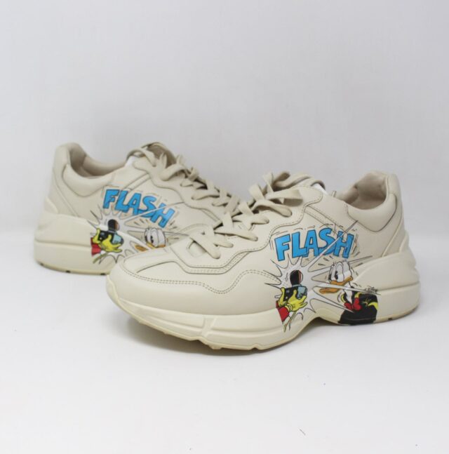 GUCCI #ZPST9A X Disney Donald Duck Rhyton Sneakers Size 6