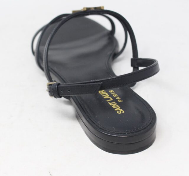 SAINT LAURENT #BF6SAS Cassandra Slingback Sandals Size 38.5