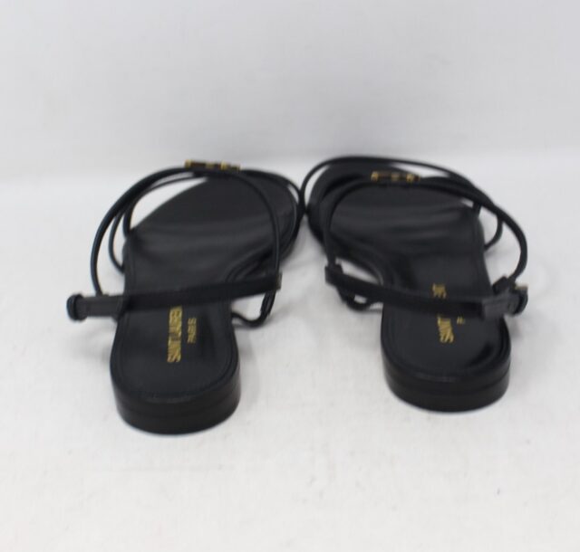 SAINT LAURENT #BF6SAS Cassandra Slingback Sandals Size 38.5
