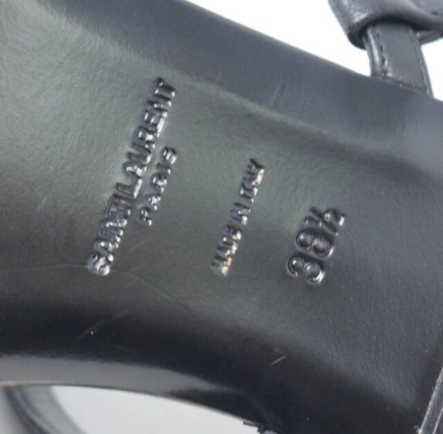 SAINT LAURENT #BF6SAS Cassandra Slingback Sandals Size 38.5
