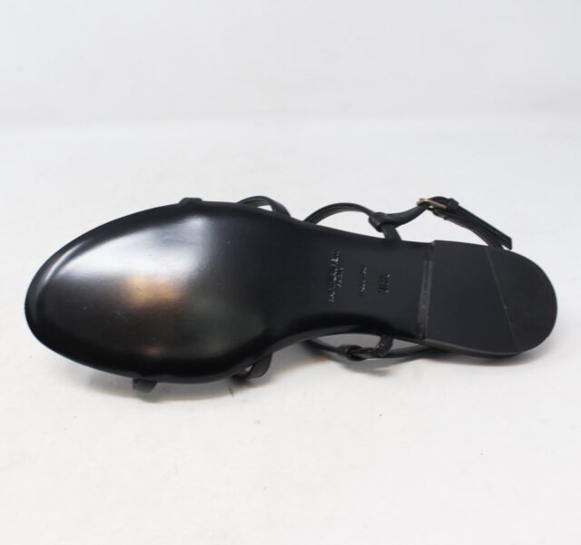 SAINT LAURENT #BF6SAS Cassandra Slingback Sandals Size 38.5