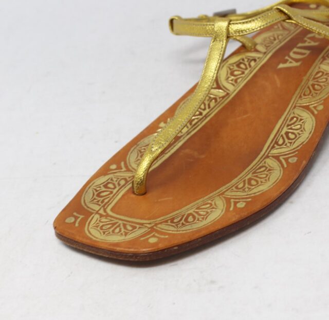 PRADA #E5FDT4 Thong Sandals Size 37