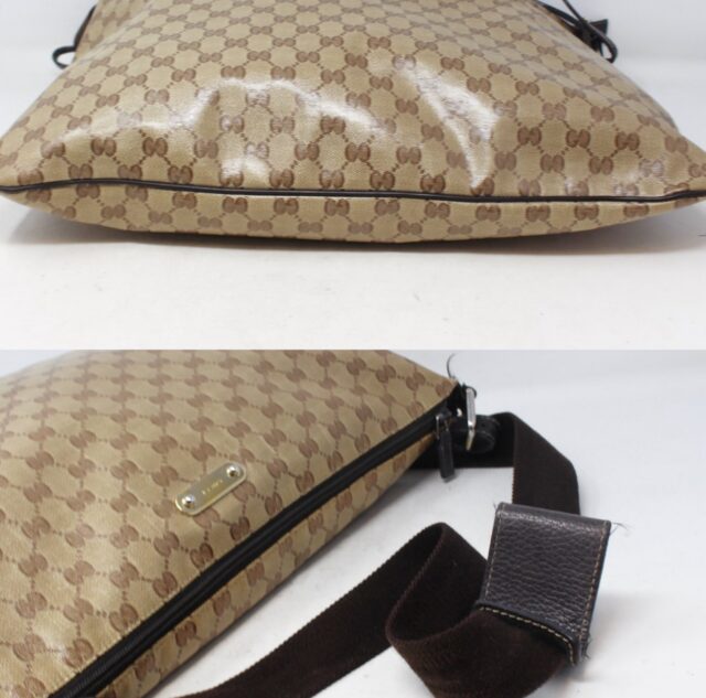 GUCCI #T8BNK4 Crystal Messenger Bag