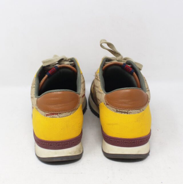 CAROLINA HERRERA #BBH3NG  Canvas Monogram Sneakers Size 38