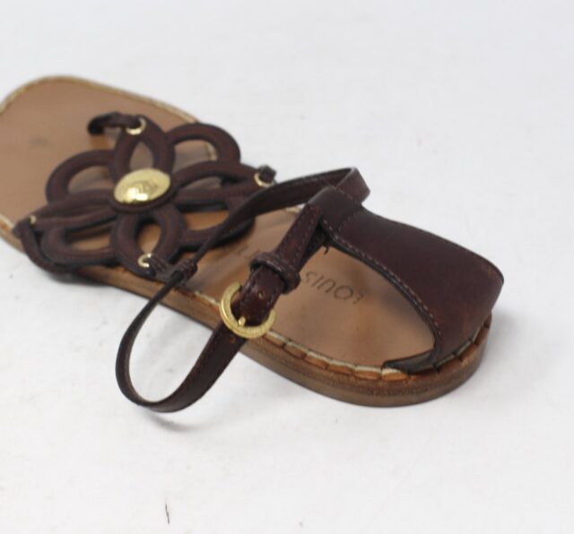 LOUIS VUITTON #FG6ZAR Thong Ankle Strap Sandals Size 38